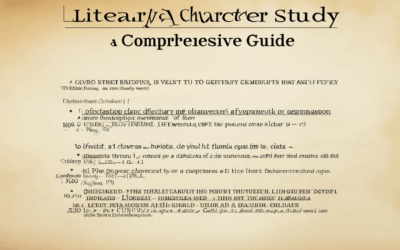 Literary Character Study: A Comprehensive Guide